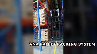 Système de rayonnage à palettes pour allées très étroites (VNA) Stockage haute densité pour un espace maximal