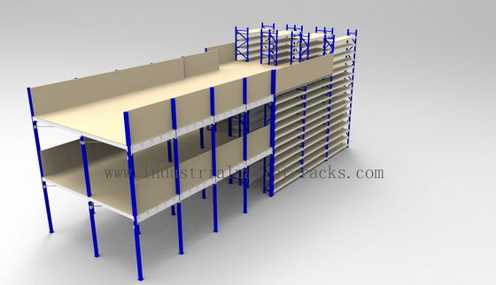 Acheter Maximiser l'espace d'entrepôt avec un plancher métallique combiné avec un système d'étagères. Optimiser les solutions de stockage pour les entrepôts de petite et moyenne taille fabrication en ligne
