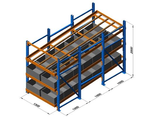 acheter Les voies de rouleau de Live Storage Racking System With de carton/diviseurs de ruelle ont fonctionné fabrication en ligne